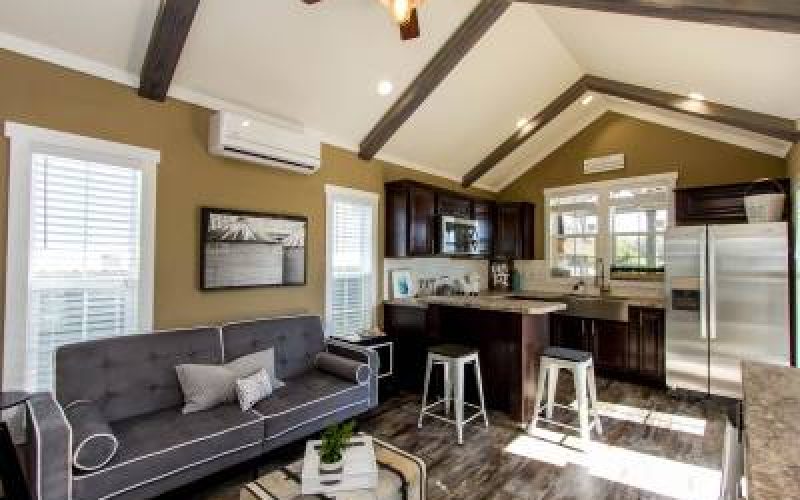 Model 523 family room and kitchen 1